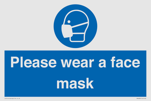 Please wear a face mask